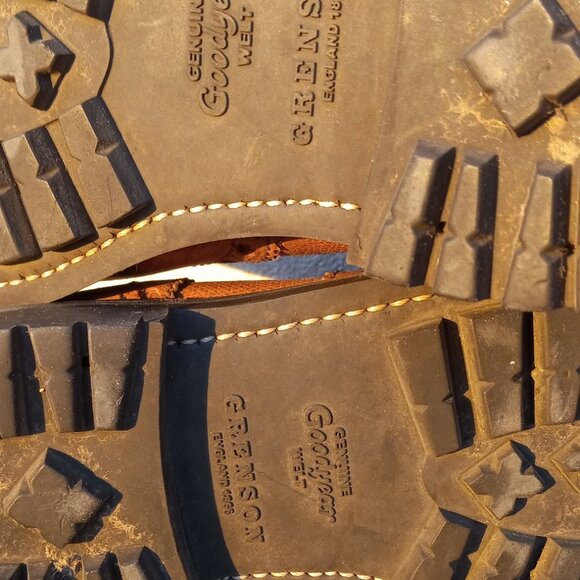 Grenson England Tan Oxford Brogue Boots SIZE 9 (UK), 9.5 (US) - Picture 9 of 15